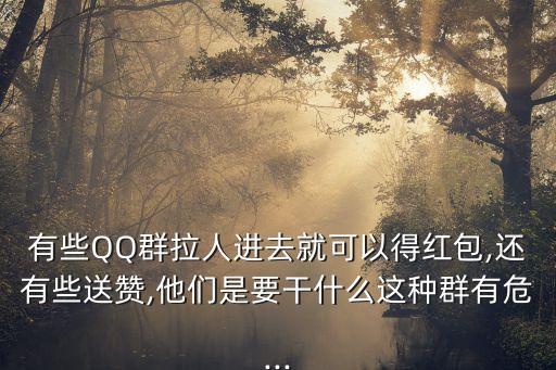 有些QQ群拉人進(jìn)去就可以得紅包,還有些送贊,他們是要干什么這種群有危...
