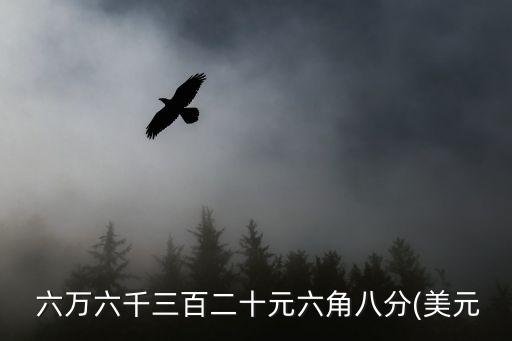  六萬六千三百二十元六角八分(美元