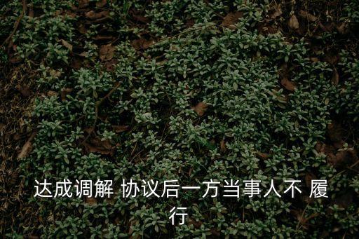 雙方達成協(xié)議但不履行怎么辦呢,離婚雙方沒有達成協(xié)議怎么辦
