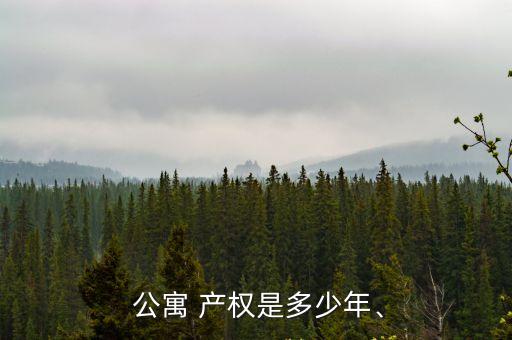  公寓 產(chǎn)權是多少年、