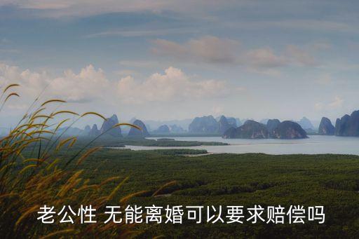  老公性 無能離婚可以要求賠償嗎