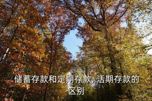  儲(chǔ)蓄存款和定期存款, 活期存款的區(qū)別
