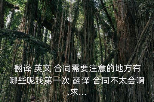 英文合同翻譯常見術語有哪些呢