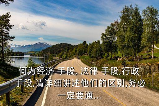 何為經(jīng)濟(jì) 手段, 法律 手段,行政 手段,請?jiān)敿?xì)講述他們的區(qū)別,務(wù)必一定要通...