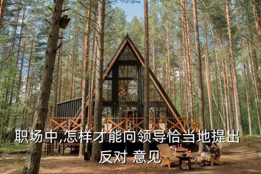 職場中,怎樣才能向領(lǐng)導(dǎo)恰當(dāng)?shù)靥岢?反對 意見