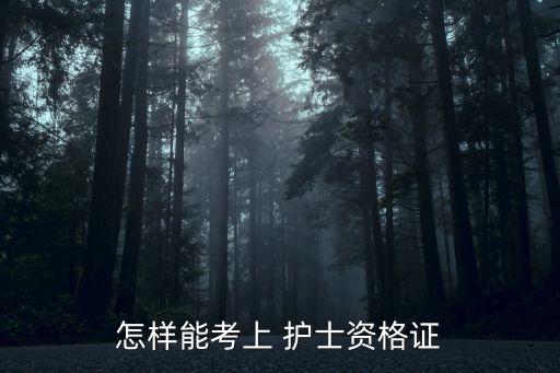 怎樣能考上 護(hù)士資格證