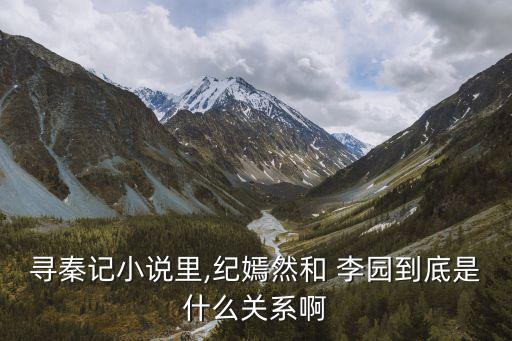 尋秦記小說里,紀(jì)嫣然和 李園到底是什么關(guān)系啊