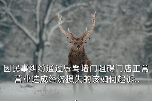 因民事糾紛通過(guò)辱罵堵門阻礙門店正常 營(yíng)業(yè)造成經(jīng)濟(jì)損失的該如何起訴...