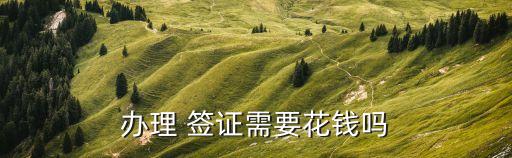 辦理 簽證需要花錢嗎