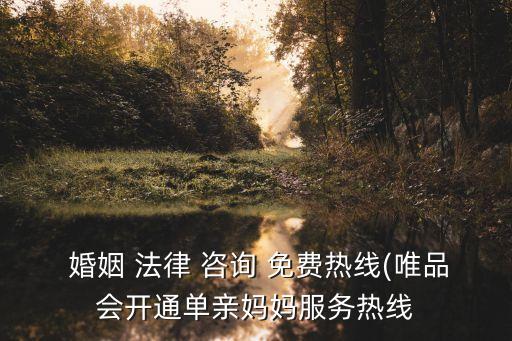 婚姻 法律 咨詢 免費(fèi)熱線(唯品會(huì)開(kāi)通單親媽媽服務(wù)熱線