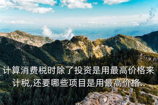 非應(yīng)稅消費(fèi)品