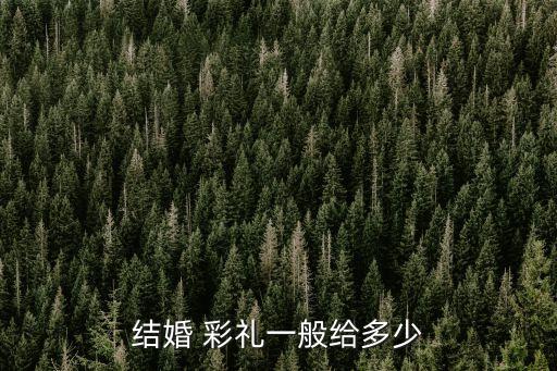 結(jié)婚 彩禮一般給多少