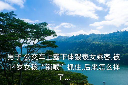 男子 公交車上露下體猥褻女乘客,被14歲女孩“鎖喉”抓住,后來怎么樣了...