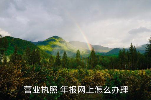  營業(yè)執(zhí)照 年報網(wǎng)上怎么辦理