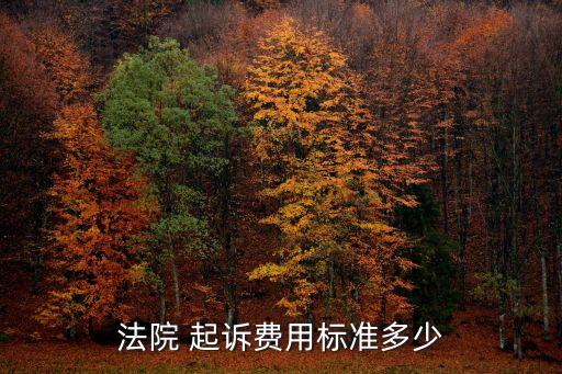 法院 起訴費(fèi)用標(biāo)準(zhǔn)多少