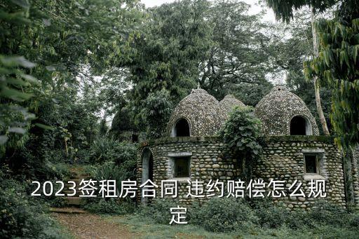 2023簽租房合同 違約賠償怎么規(guī)定