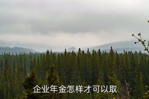  企業(yè)年金怎樣才可以取