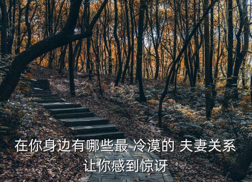 在你身邊有哪些最 冷漠的 夫妻關(guān)系讓你感到驚訝
