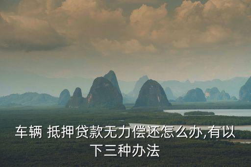 欠錢不還拿車抵押