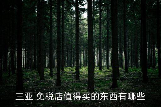 三亞 免稅店值得買的東西有哪些