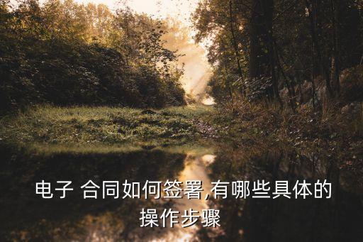  電子 合同如何簽署,有哪些具體的操作步驟