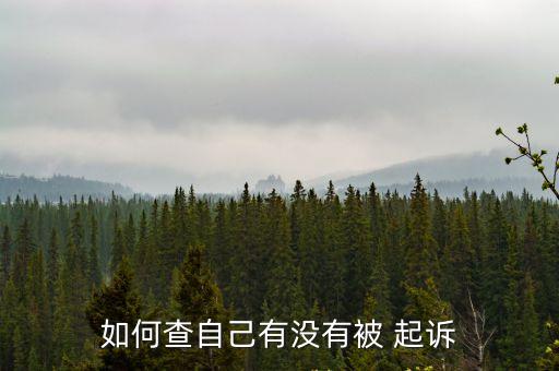 如何查自己有沒有被 起訴