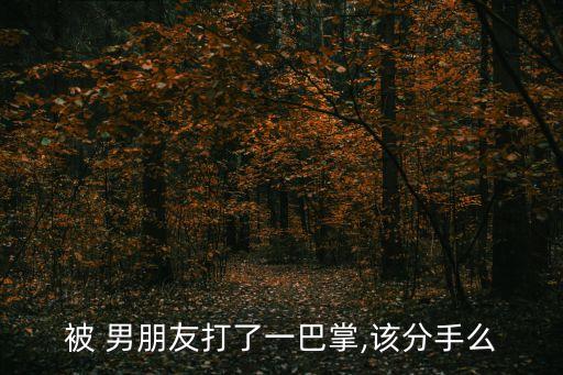 被 男朋友打了一巴掌,該分手么