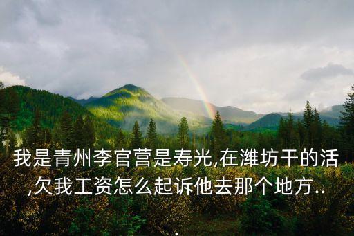 我是青州李官營是壽光,在濰坊干的活,欠我工資怎么起訴他去那個地方...