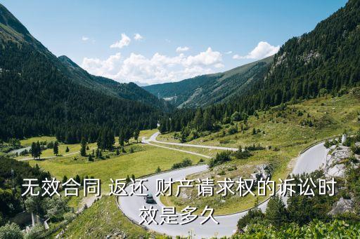 無效合同 返還 財(cái)產(chǎn)請求權(quán)的訴訟時(shí)效是多久
