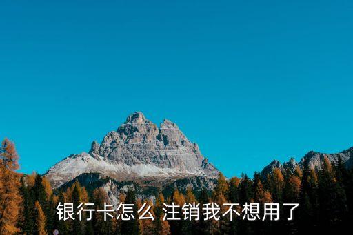 如何注銷銀行卡,注銷銀行卡可以在手機上操作嗎