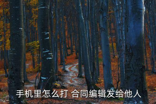 手機(jī)怎么制作電子合同免費(fèi),怎么在手機(jī)上制作電子房屋租賃合同