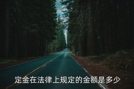  定金在法律上規(guī)定的金額是多少