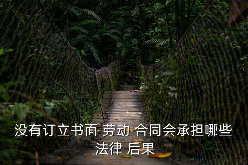 沒有訂立書面 勞動 合同會承擔哪些 法律 后果