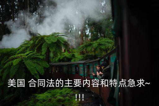 美國 合同法的主要內(nèi)容和特點急求~!!!