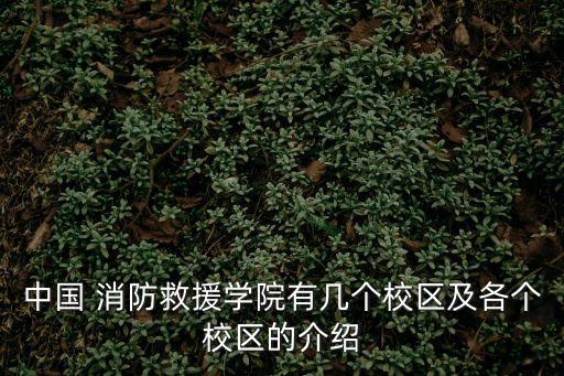 中國(guó) 消防救援學(xué)院有幾個(gè)校區(qū)及各個(gè)校區(qū)的介紹