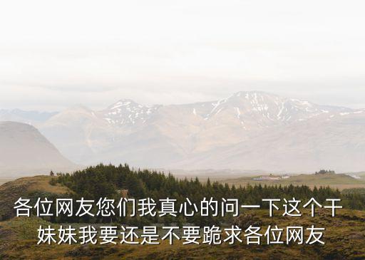 各位網(wǎng)友您們我真心的問(wèn)一下這個(gè)干 妹妹我要還是不要跪求各位網(wǎng)友
