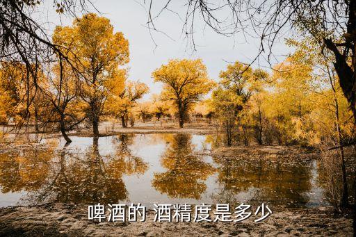  啤酒的 酒精度是多少