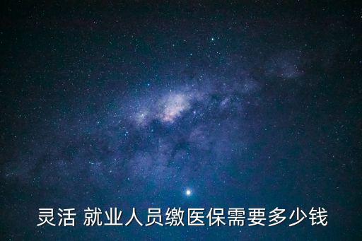  靈活 就業(yè)人員繳醫(yī)保需要多少錢