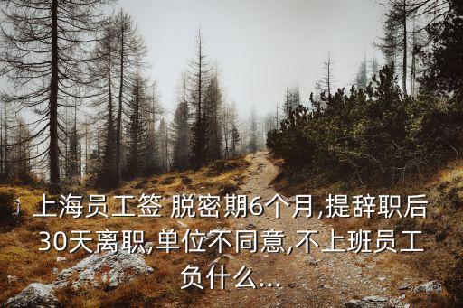 上海員工簽 脫密期6個(gè)月,提辭職后30天離職,單位不同意,不上班員工負(fù)什么...
