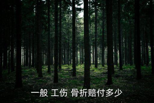一般 工傷 骨折賠付多少