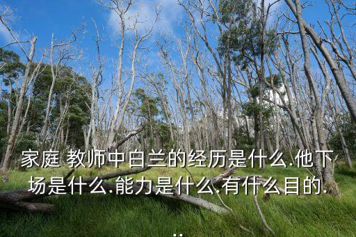 白絲教師