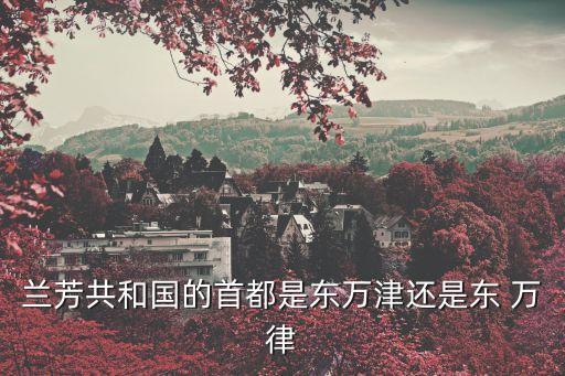 蘭芳共和國(guó)的首都是東萬(wàn)津還是東 萬(wàn)律