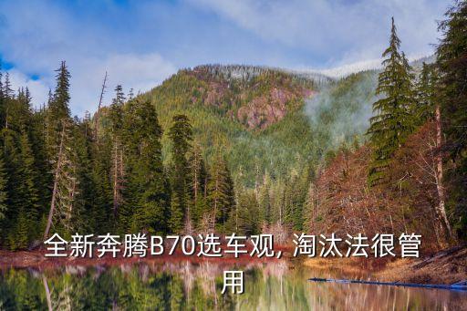 全新奔騰B70選車觀, 淘汰法很管用