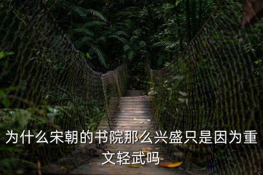 為什么宋朝的書院那么興盛只是因?yàn)橹匚妮p武嗎