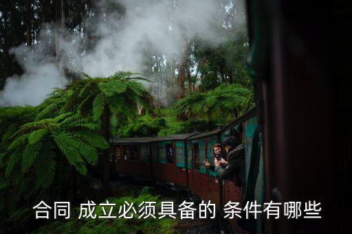 屬于合同成立的條件有哪些,根據(jù)合同成立的有效條件,如果屬于