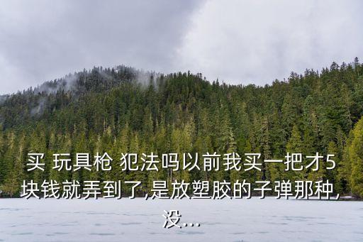 買 玩具槍 犯法嗎以前我買一把才5塊錢就弄到了,是放塑膠的子彈那種,沒(méi)...