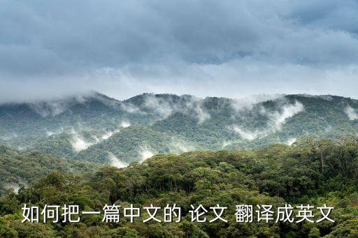 論文翻譯中譯英,論文摘要翻譯去哪里翻譯比較好