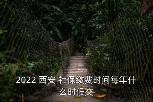 2022 西安 社保繳費時間每年什么時候交