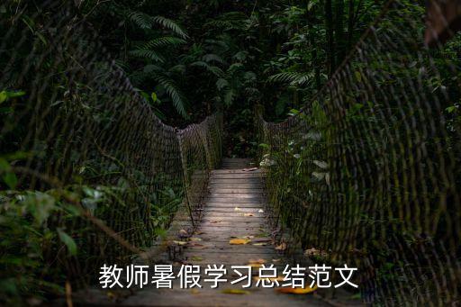 教師暑假學(xué)習(xí)總結(jié)范文