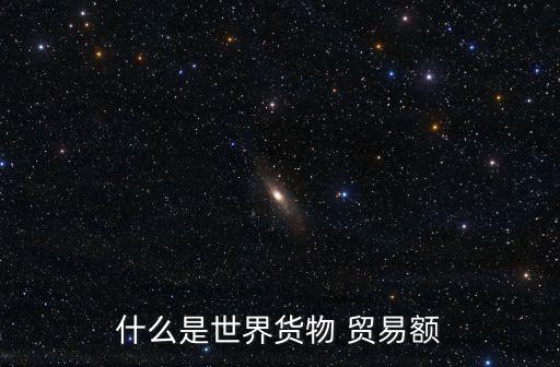 什么是世界貨物 貿(mào)易額